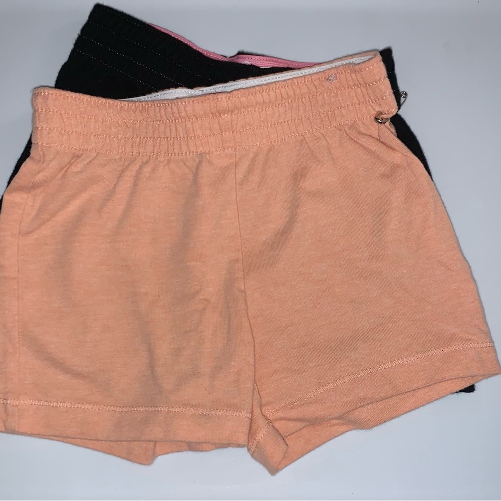 Peach and Black Women's Shorts